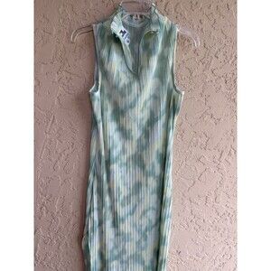 Gabriella Karefa-Johnson Women Plisse Midi Dress Future Collective Green Small